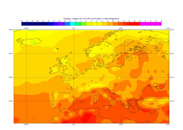 Пример метеослоя ECMWF