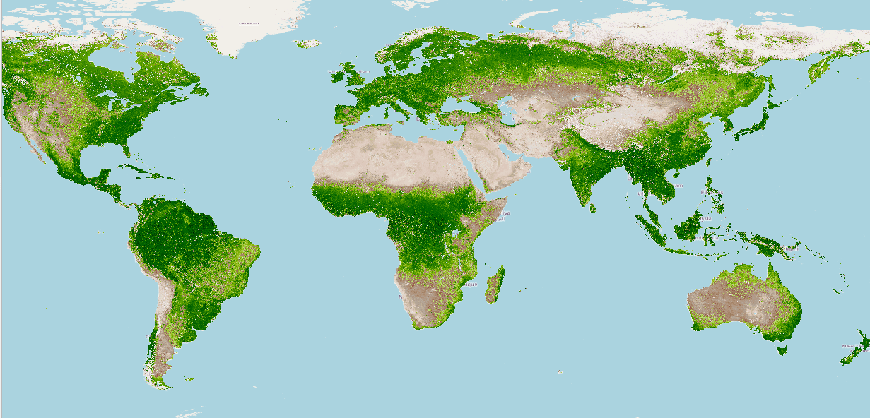 Вегетационный индекс NDVI MODIS/Terra