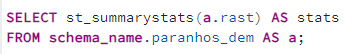 ST_SummaryStats по тайлам