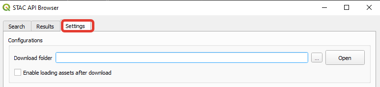 настройка папки сохранения снимков (Settings)