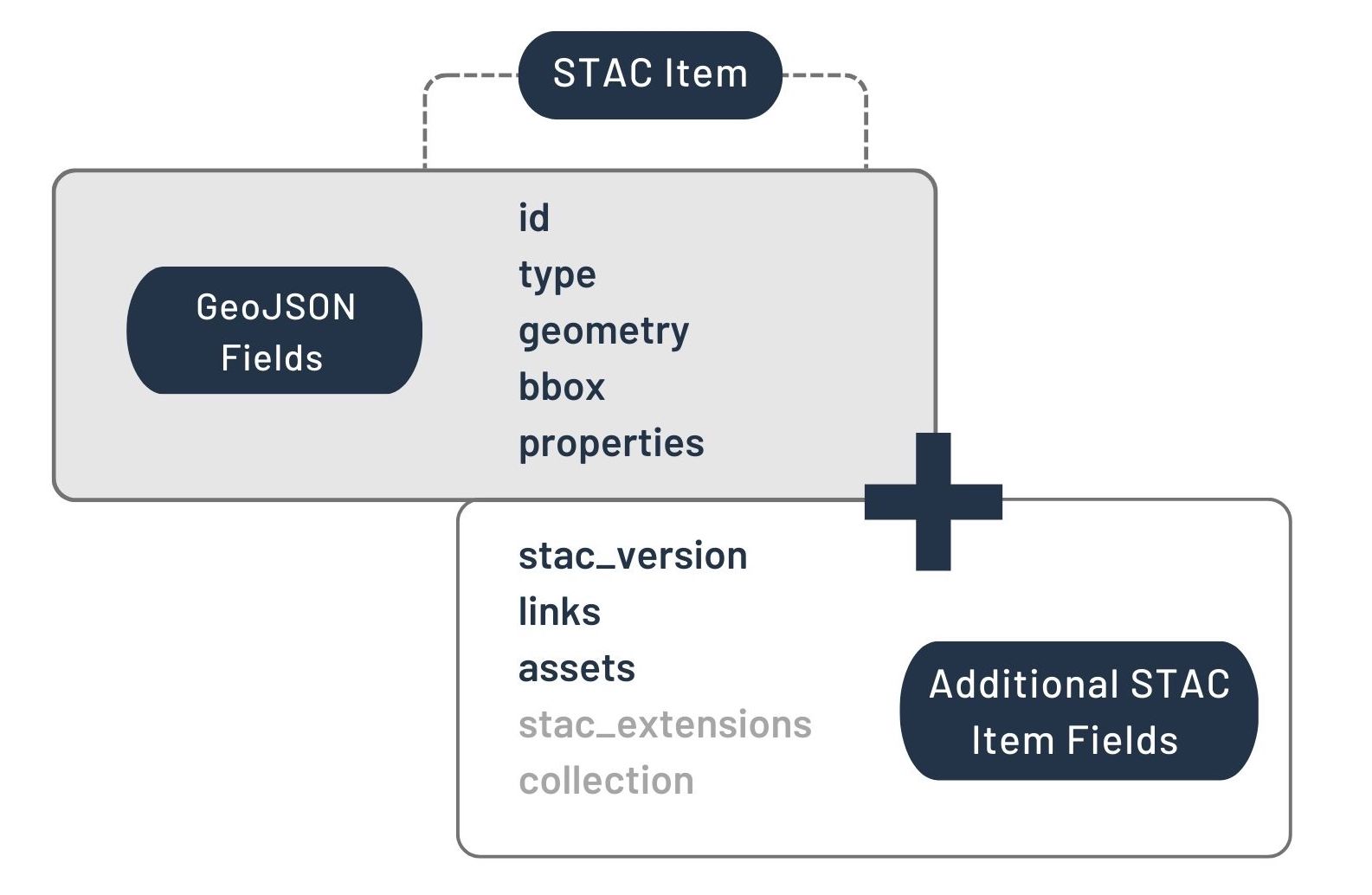 поля JSON-формата STAC Item