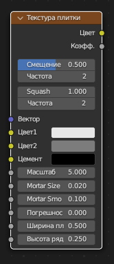 Схема нод: Brick Texture подключена к Base Color шейдера Principled BSDF
